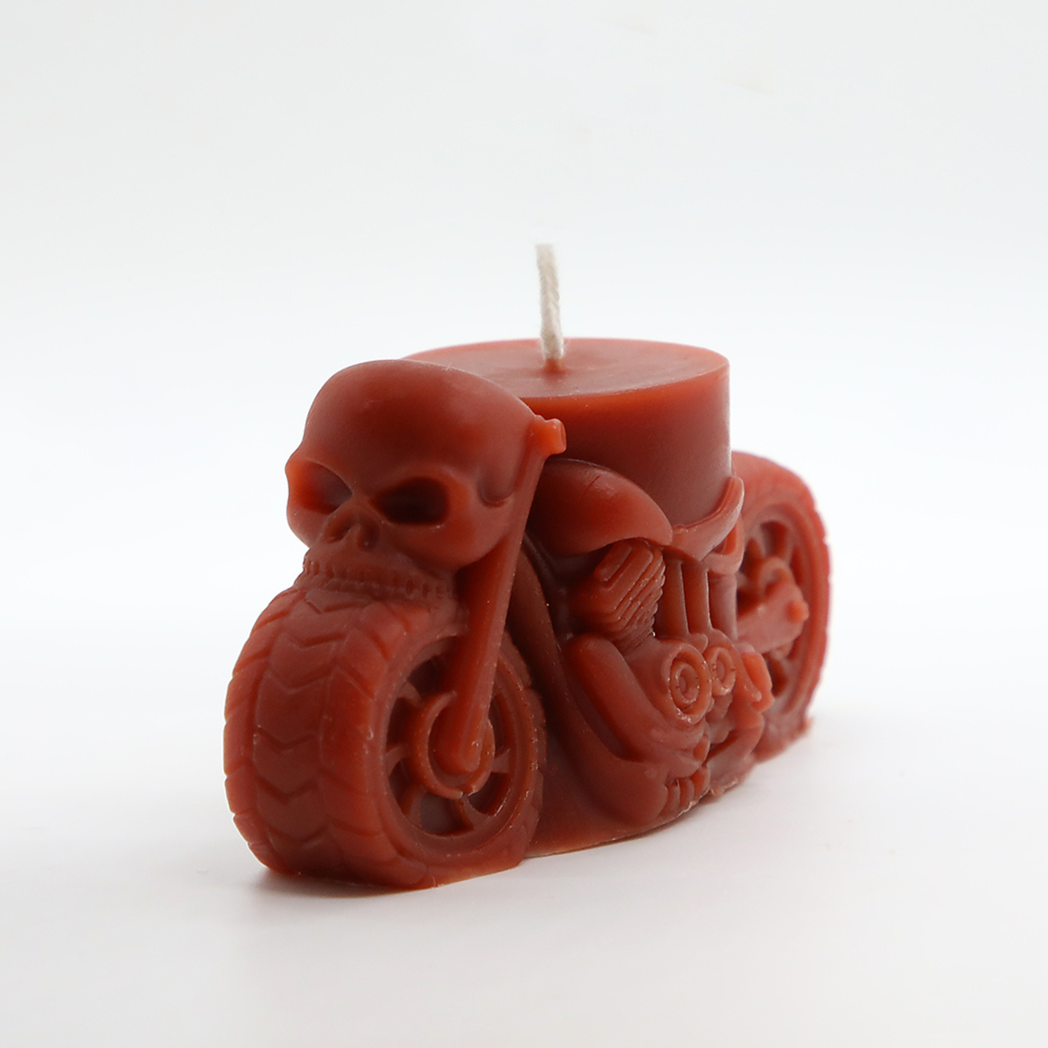 Skull Motorcycle Beeswax Candle