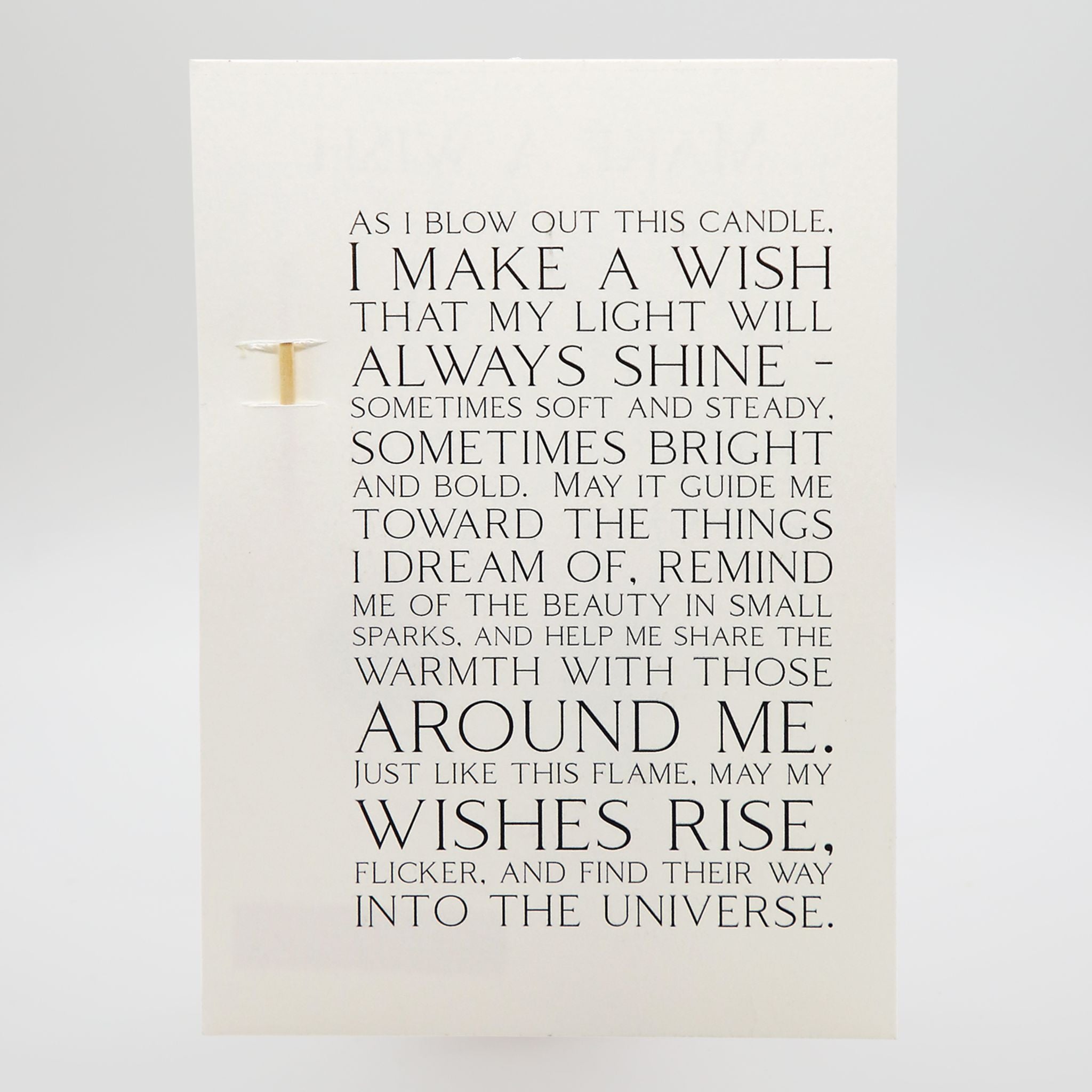 Make a Wish Candle Card